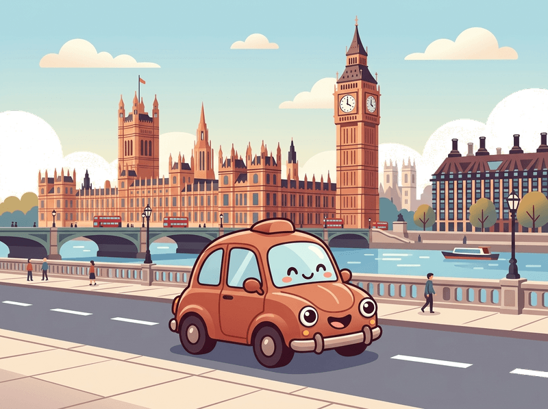 Illustration of a London landmark near Westminster