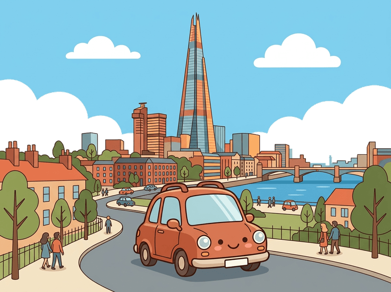 Illustration of a London landmark near Southwark