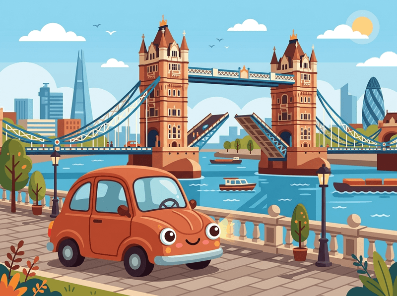 Illustration of a London landmark near City of London