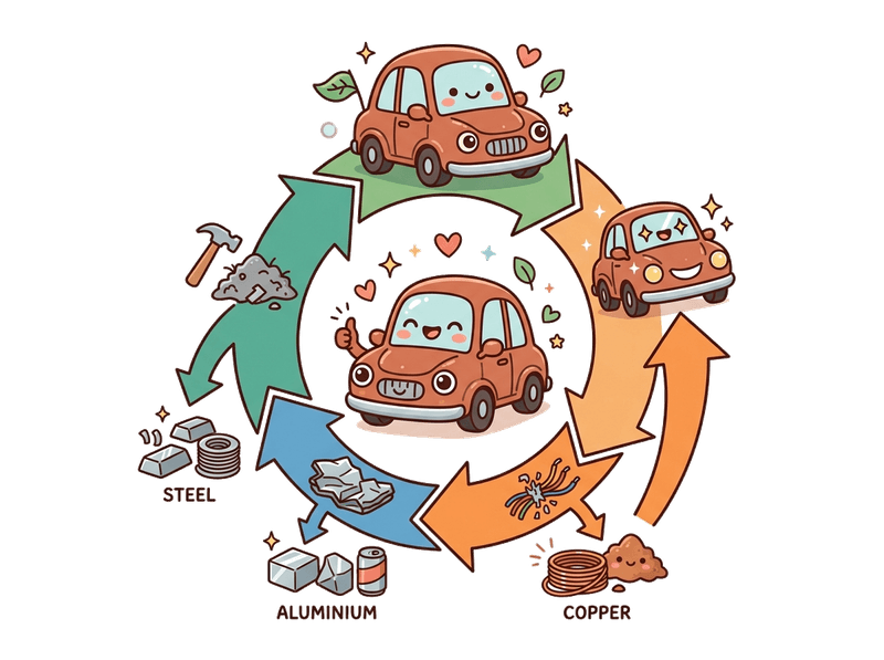 Environmentally responsible car recycling process